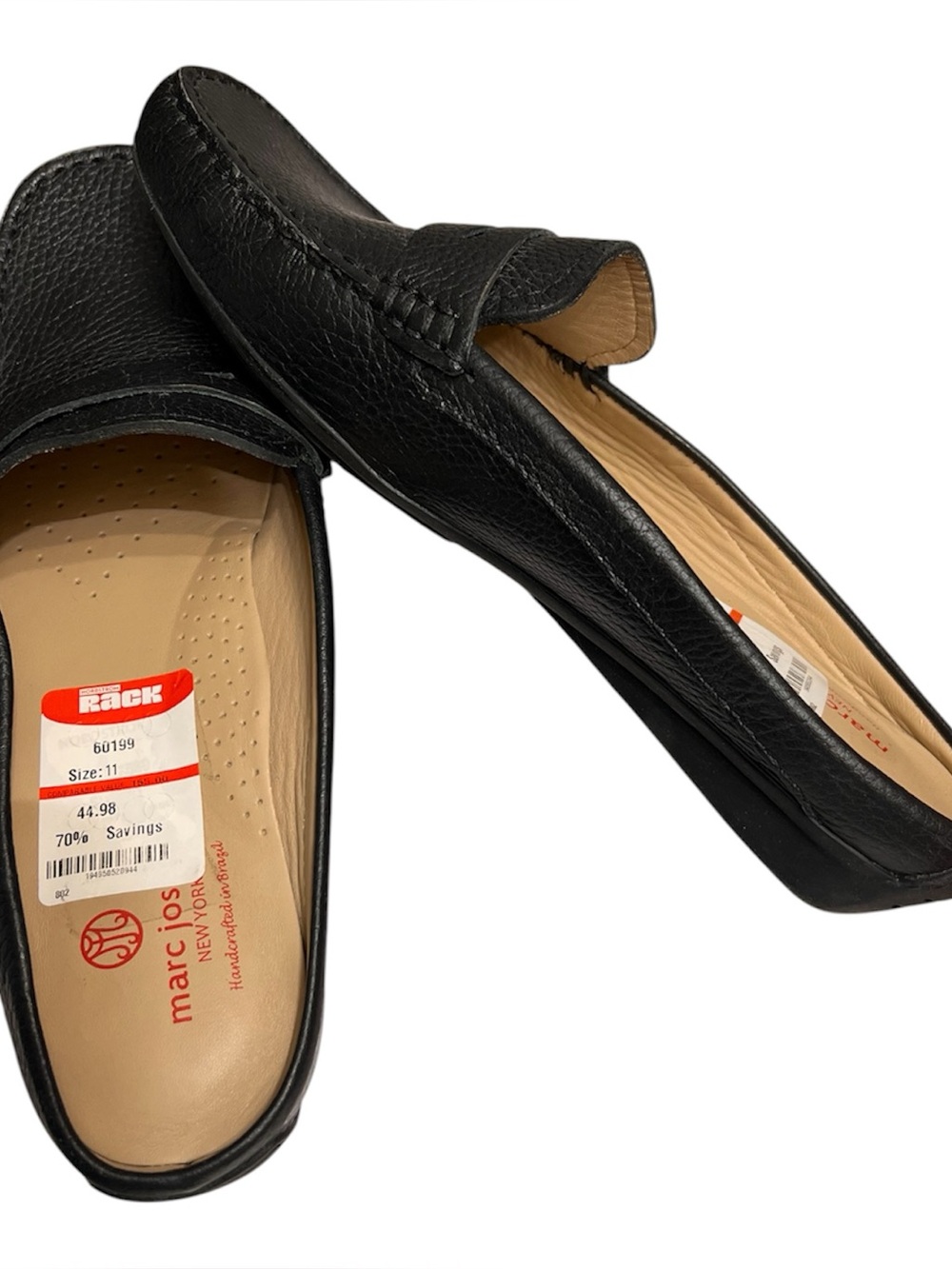 Marc Joseph New York Black Leather Driving Loafers Men’s Size 11 - Picture 6 of 7